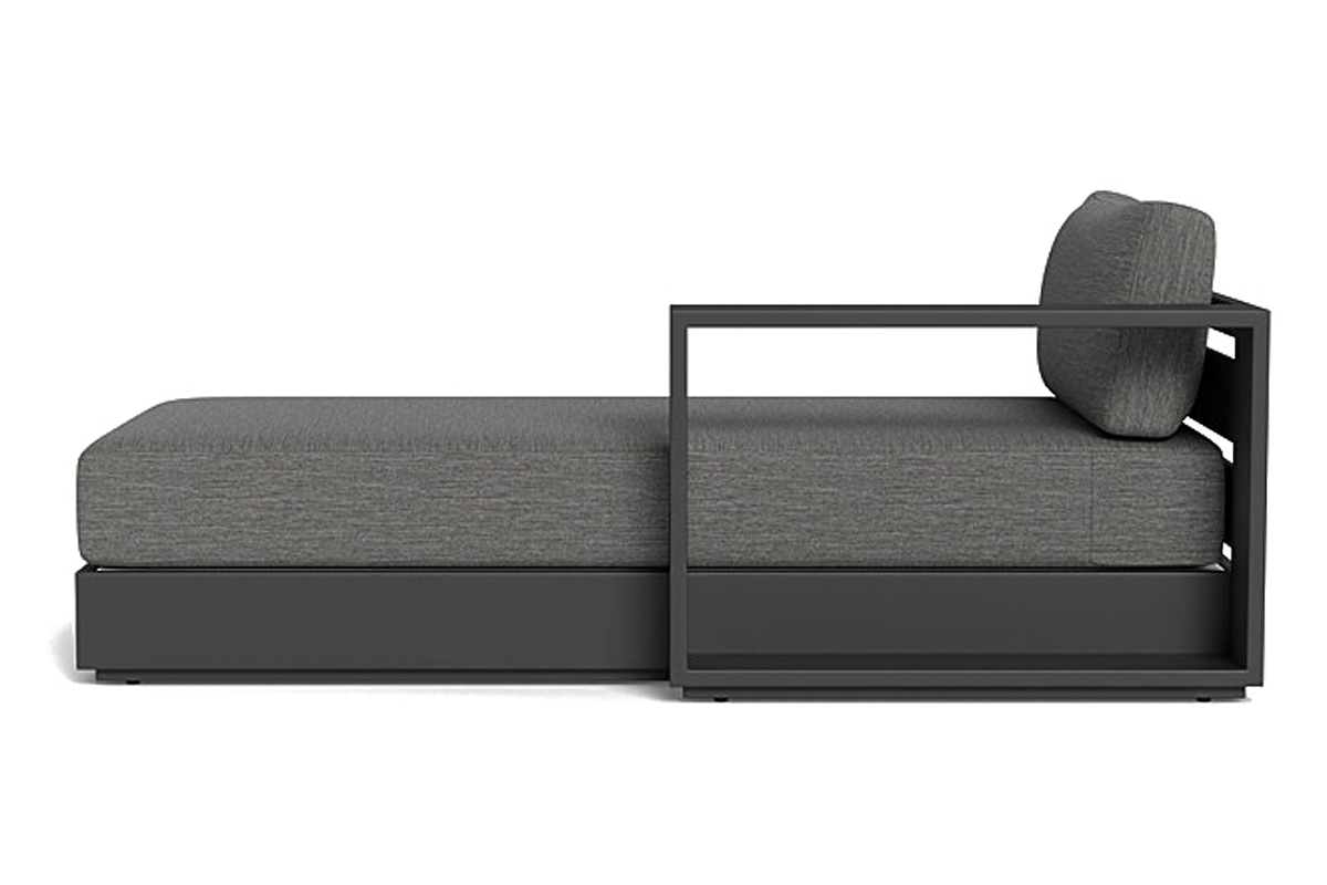 Harbour Hayman Chaise Right - Aluminum Asteroid, Siesta Slate