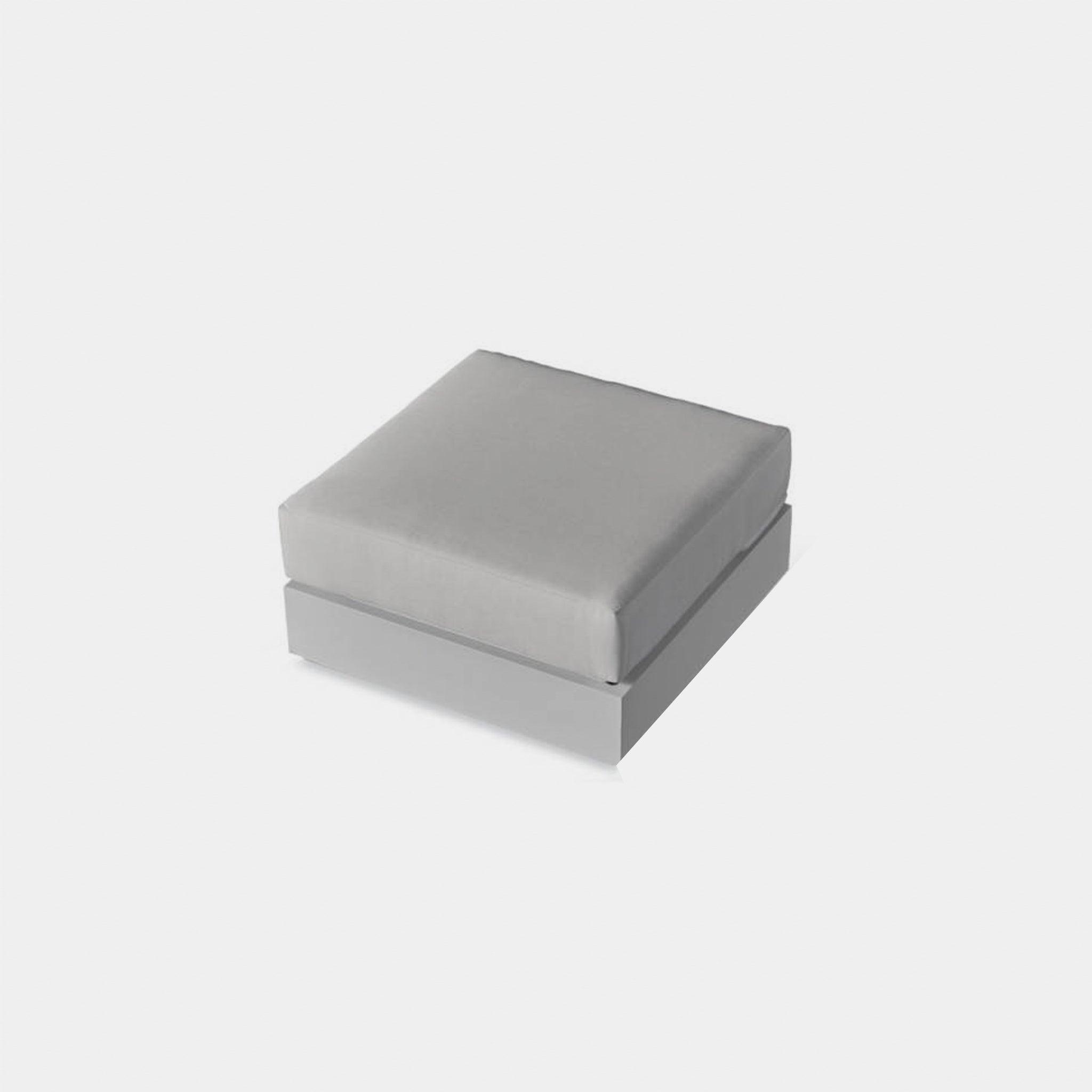 Harbour Hayman Aluminum Ottoman - Aluminum Asteroid / Copacabana Midnight / Batyline Silver