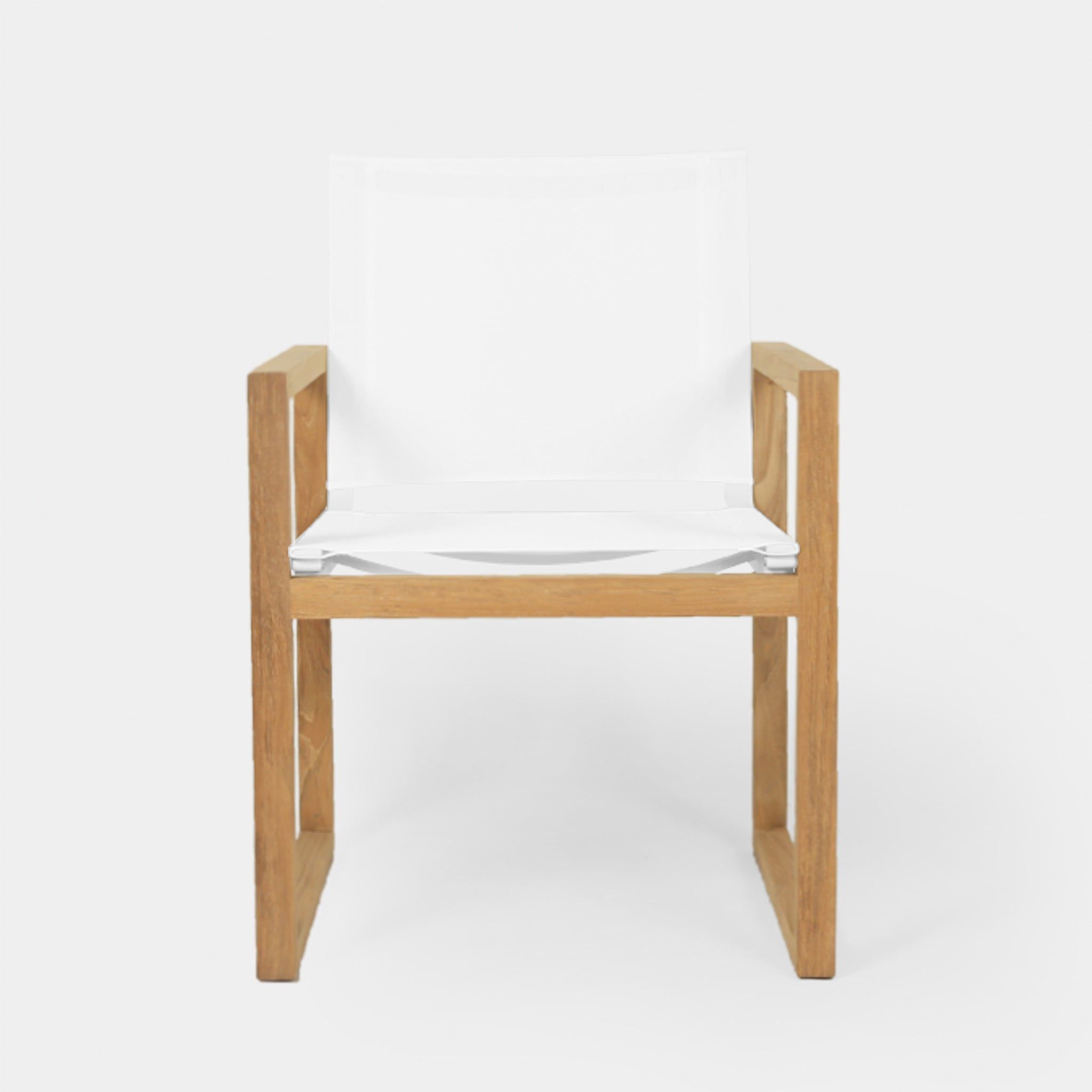 Harbour Hayman Teak Dining Chair in Teak Natural / Batyline White