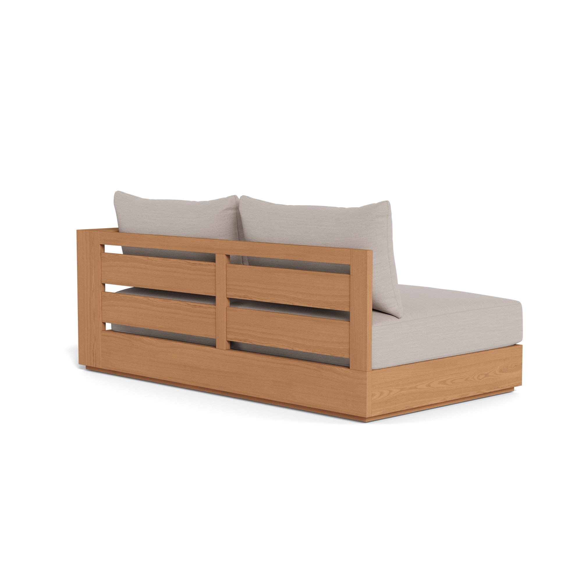 Harbour Hayman Teak 2 Seat 1 Arm Right - Teak Natural / Panama Marble / Batyline White