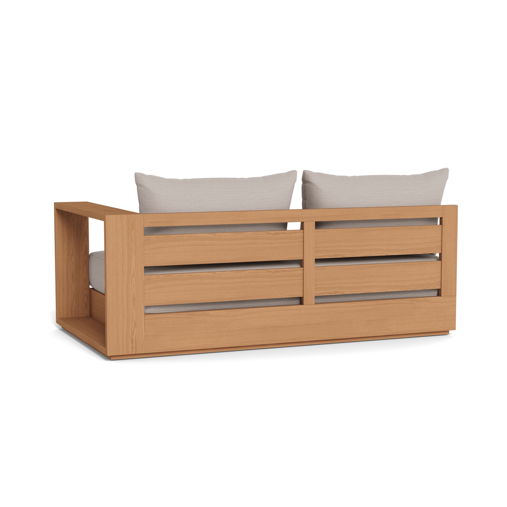 Harbour Hayman Teak 2 Seat 1 Arm Right - Teak Natural / Panama Marble / Batyline White