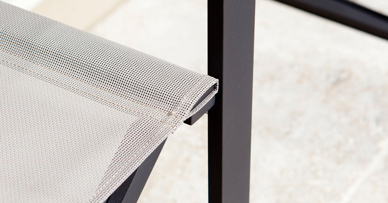 Harbour Lca Dining Chair - Aluminum Asteroid / Batyline Silver