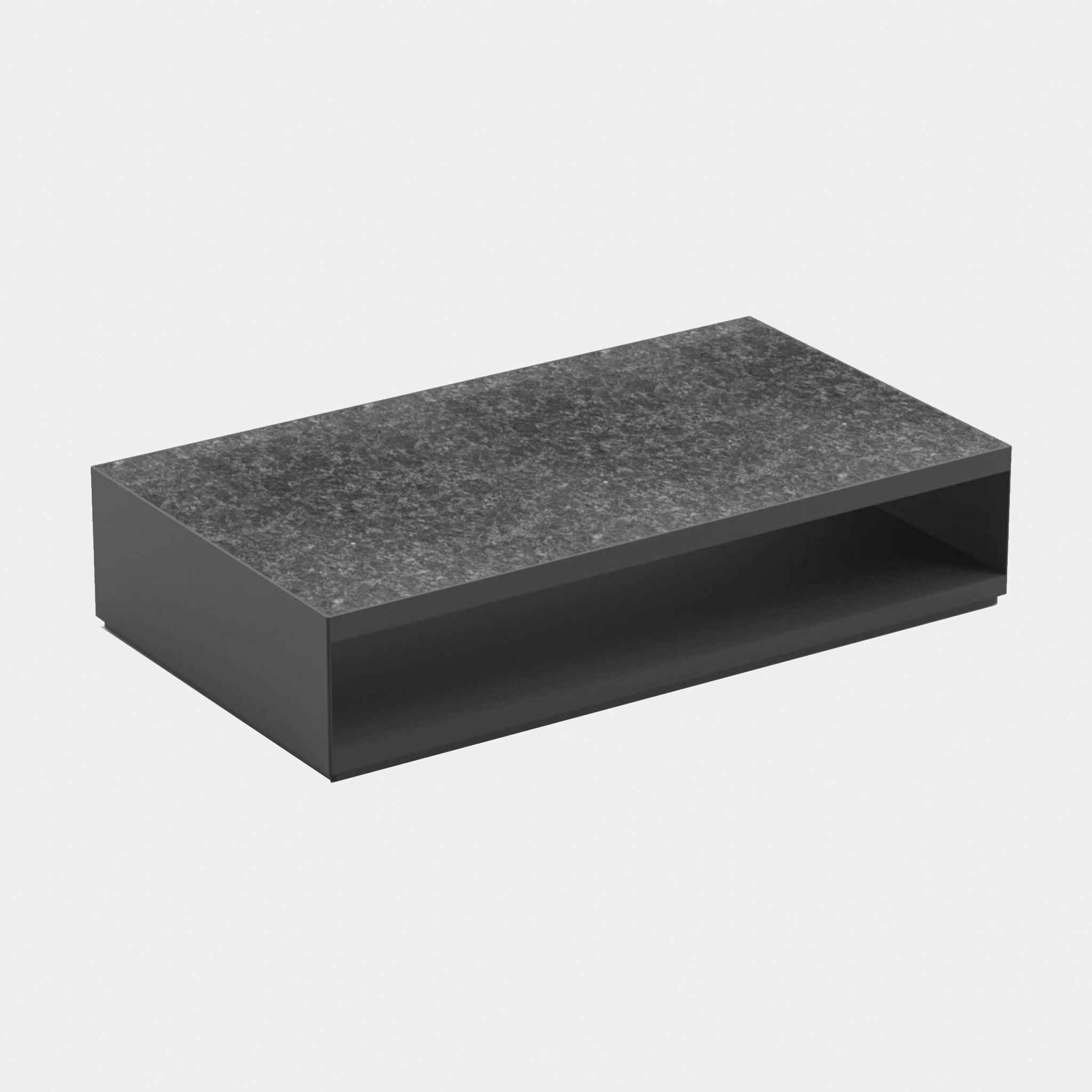Harbour Macquarie Coffee Table - Aluminum Asteroid / Granite Black