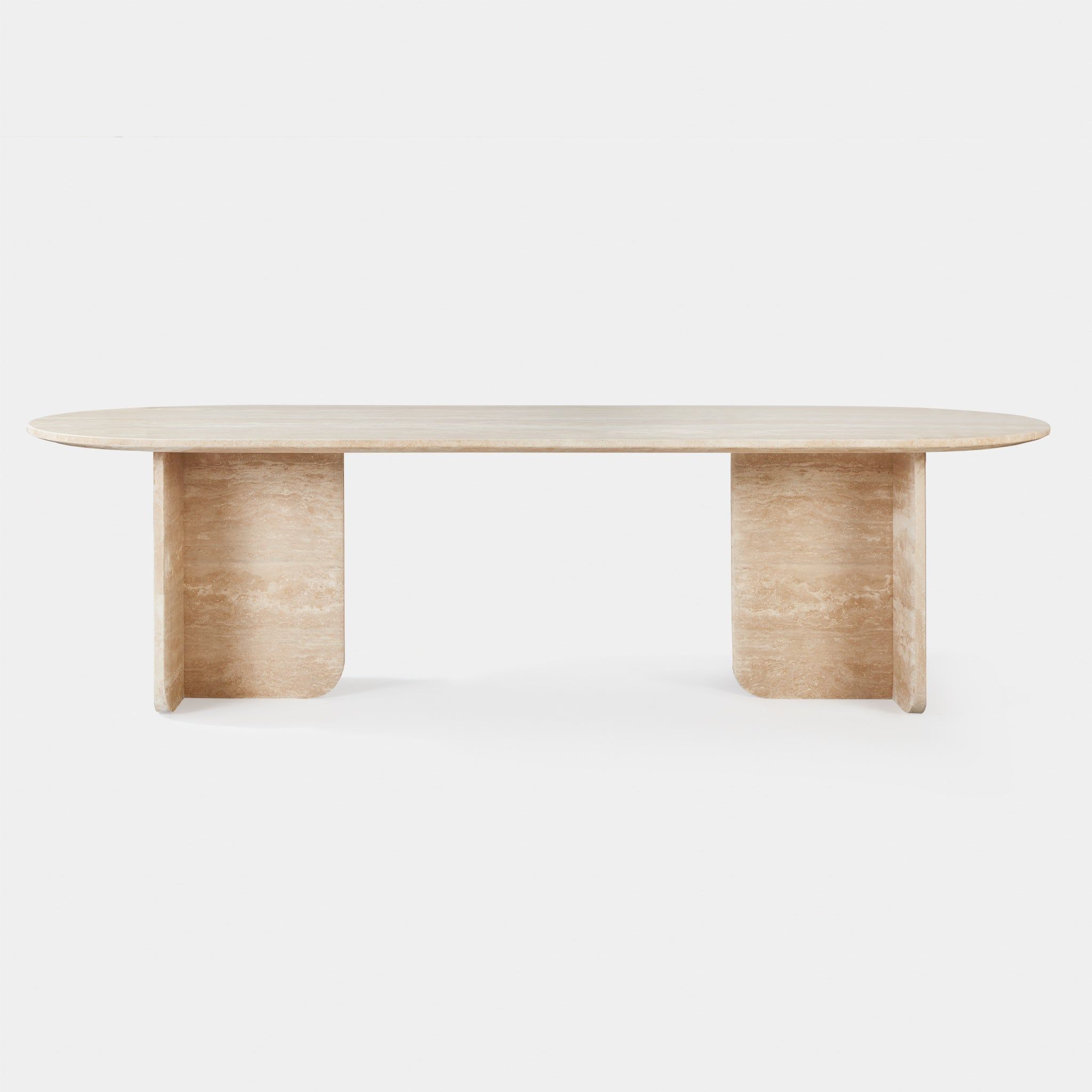 Harbour Maui Oval Dining Table in Travertine Natural