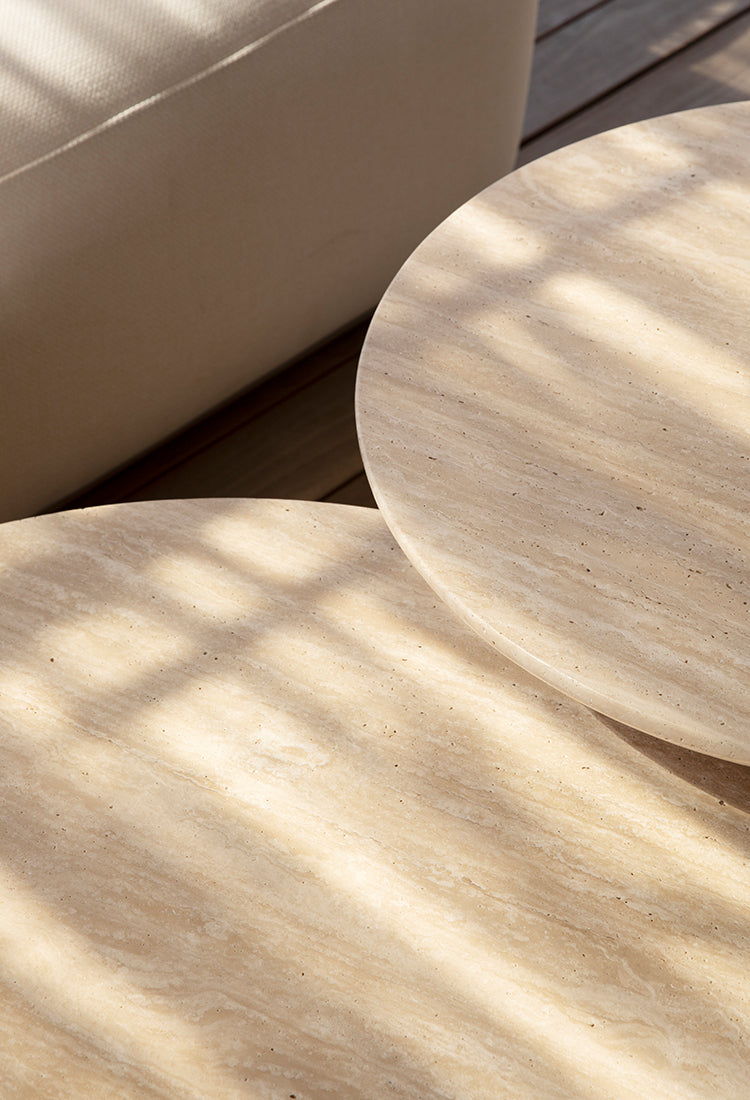 Harbour Maui Oval Dining Table in Travertine Natural
