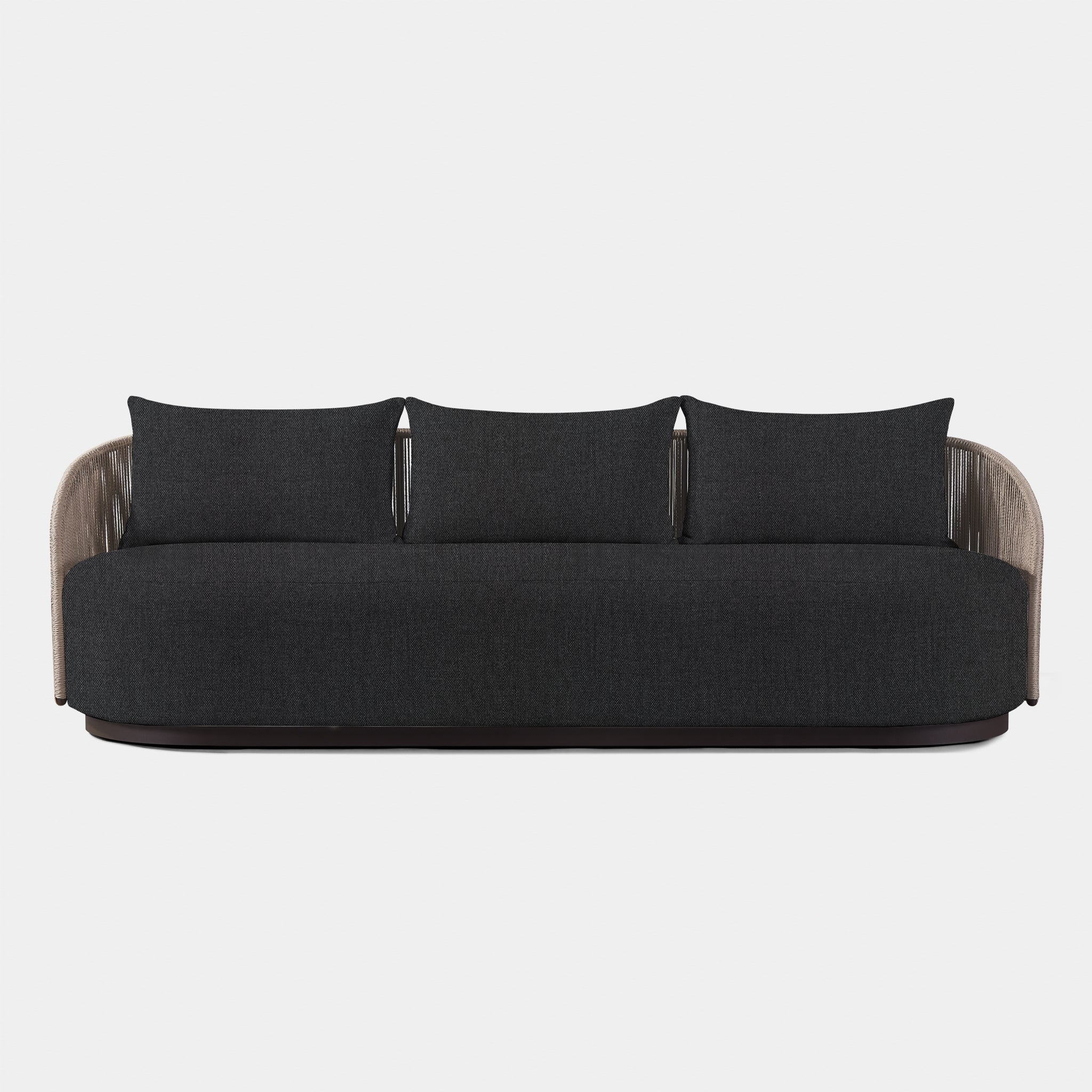 Harbour Milan 3 Seat Sofa - Aluminum Bronze, Siesta Indigo, Twisted Rope Dune