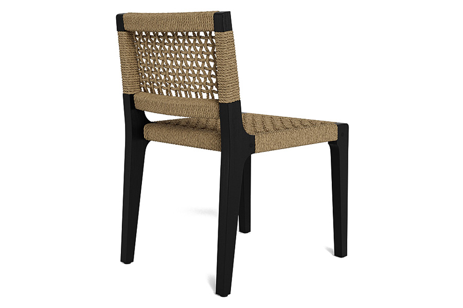 Harbour Mlb Teak Armless Dining Chair in Teak Natural / Twisted Resin Rope