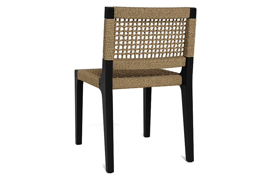 Harbour Mlb Teak Armless Dining Chair in Teak Natural / Twisted Resin Rope
