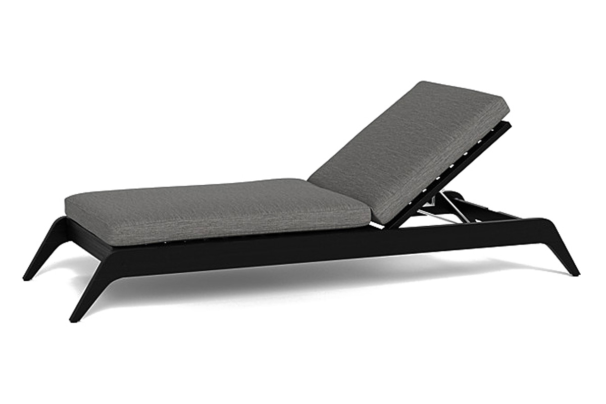 Harbour Mlb Slatted Sun Lounge - Teak Charcoal, Lisos Grafito