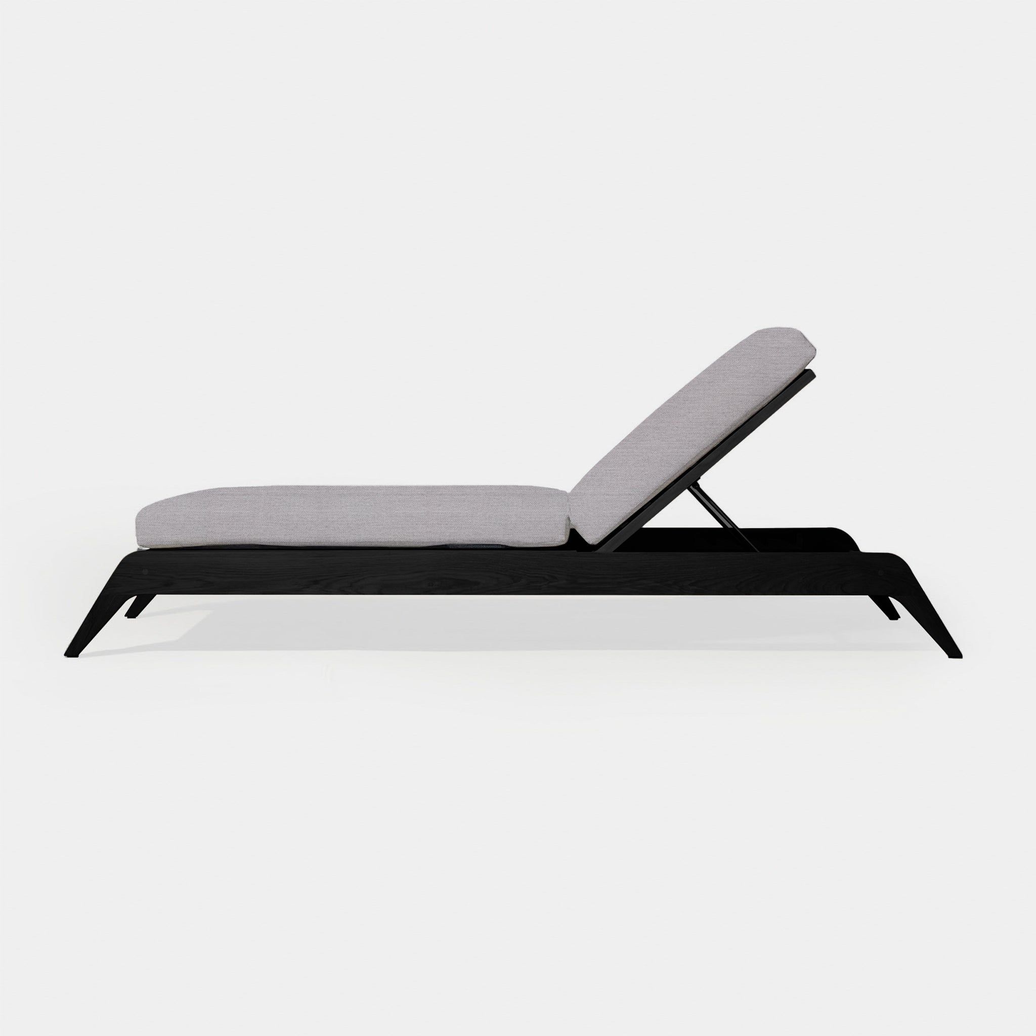 Harbour Mlb Teak Slatted Sun Lounge - Teak Charcoal / Panama Cloud