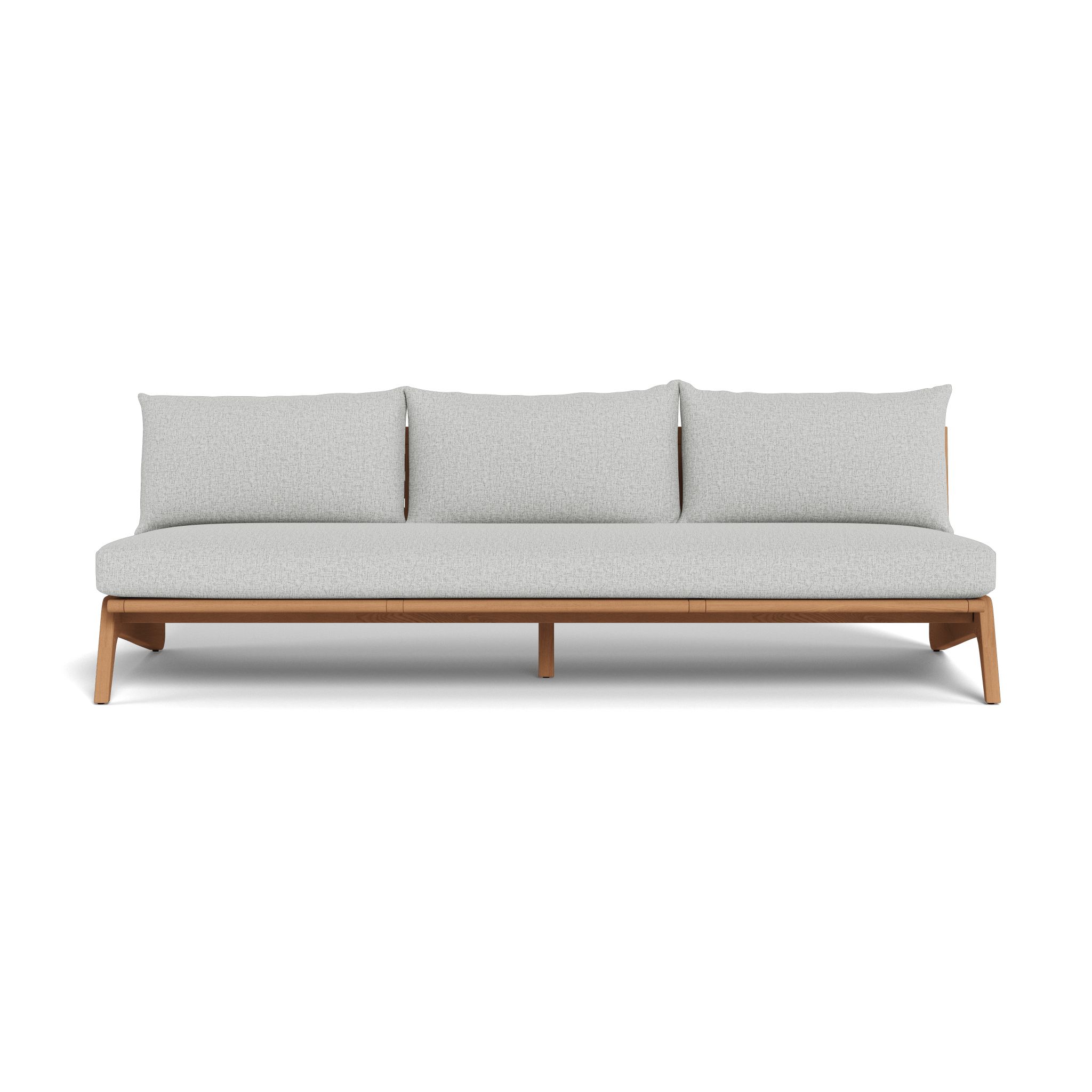 Harbour Mlb Teak 3 Seat Armless Sofa
