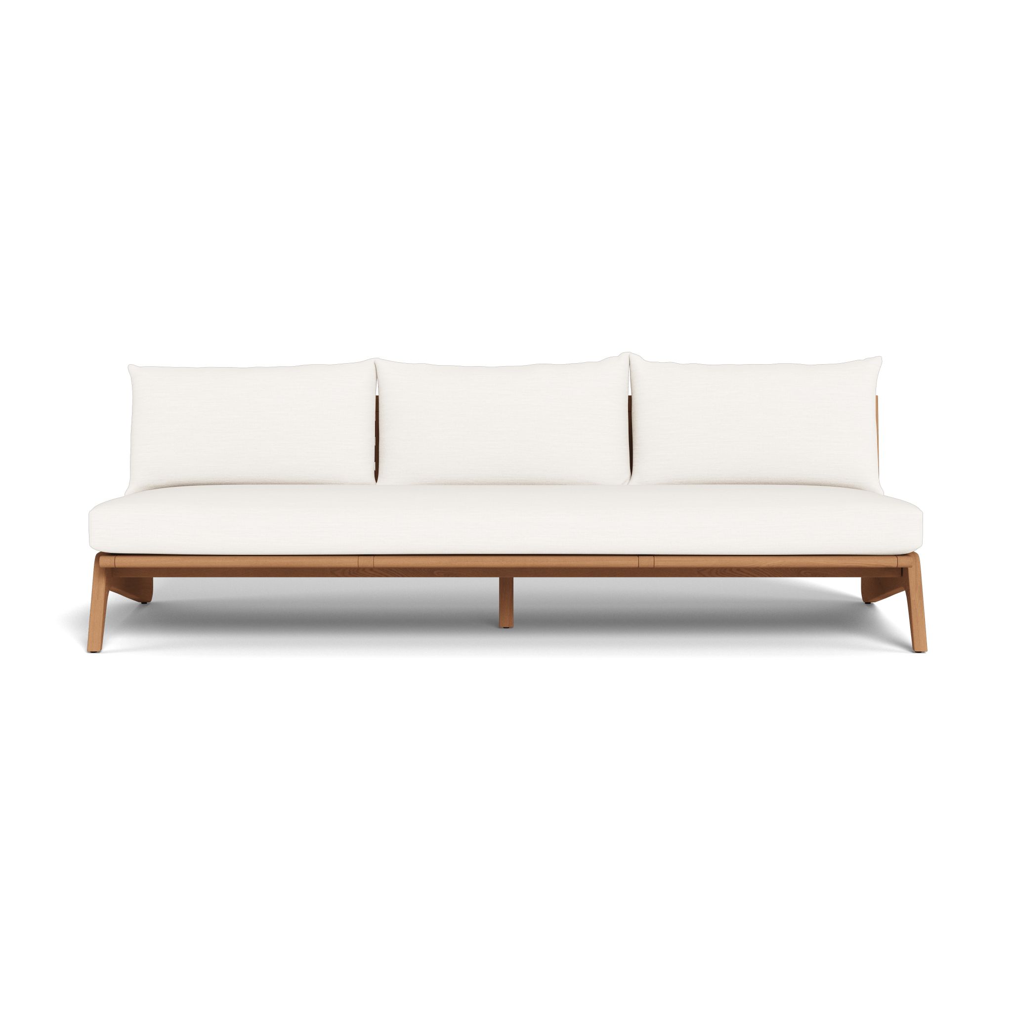 Harbour Mlb Teak 3 Seat Armless Sofa