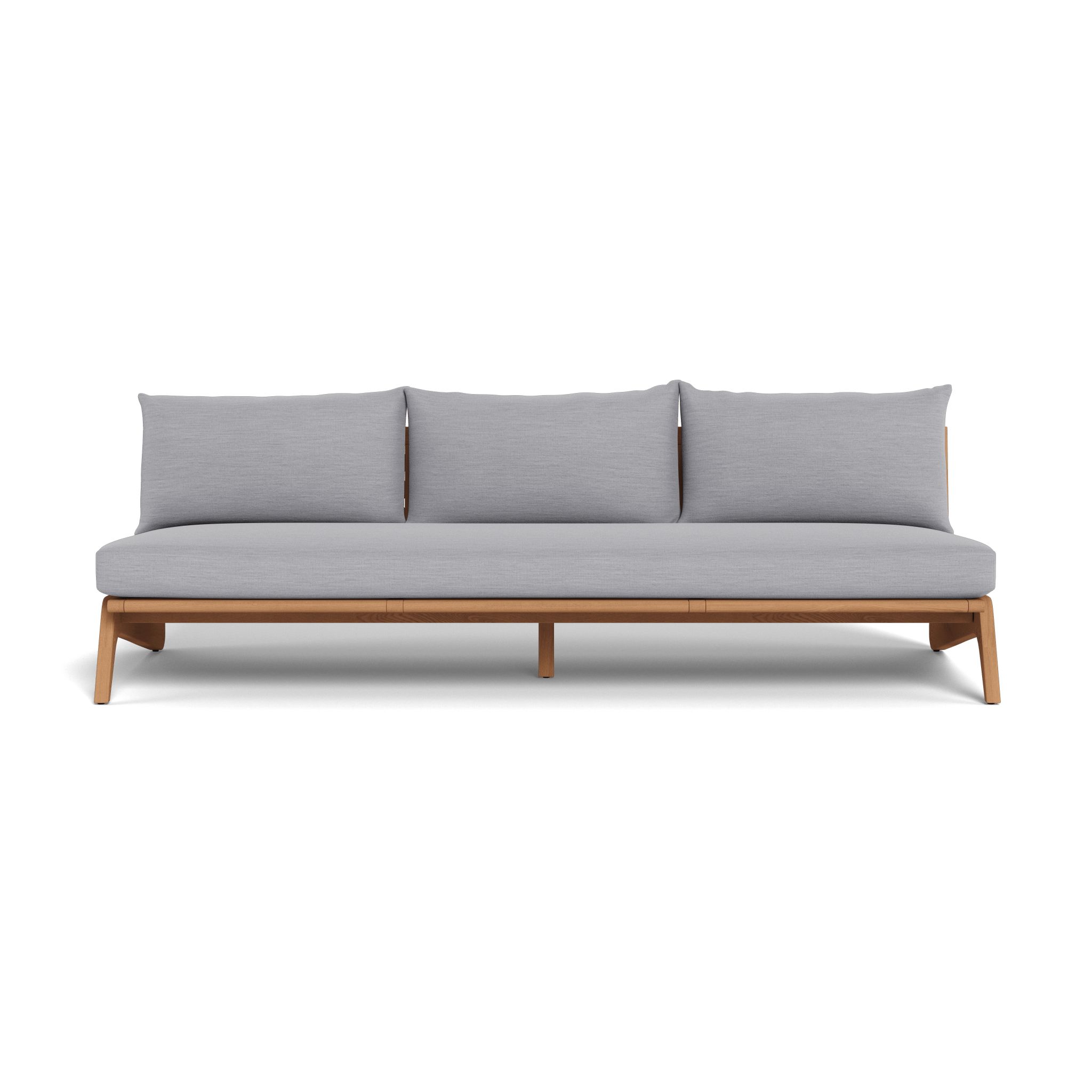 Harbour Mlb Teak 3 Seat Armless Sofa