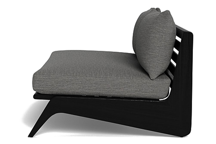 Harbour Mlb Teak 2 Seat Armless Sofa - Teak Charcoal / Copacabana Sand