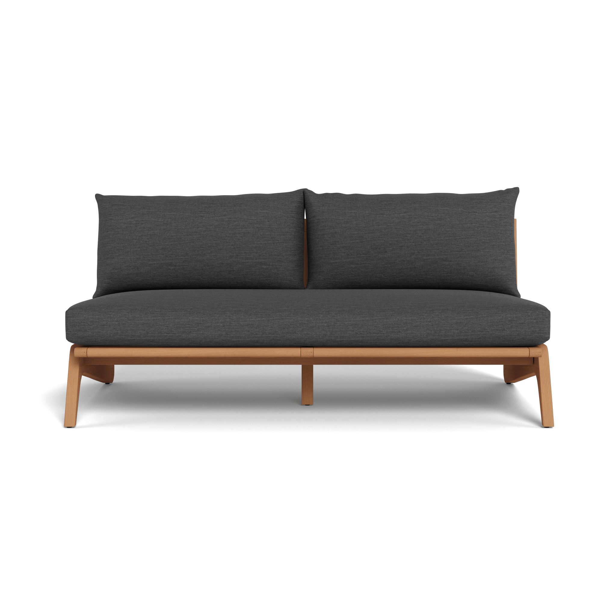 Harbour Mlb Teak 2 Seat Armless Sofa