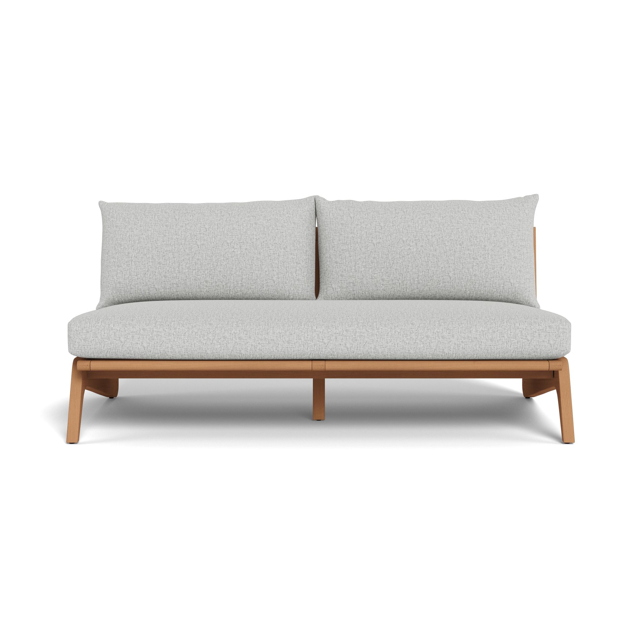 Harbour Mlb Teak 2 Seat Armless Sofa