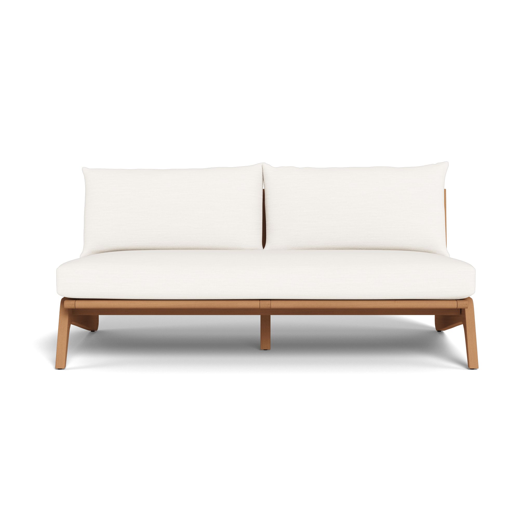 Harbour Mlb Teak 2 Seat Armless Sofa