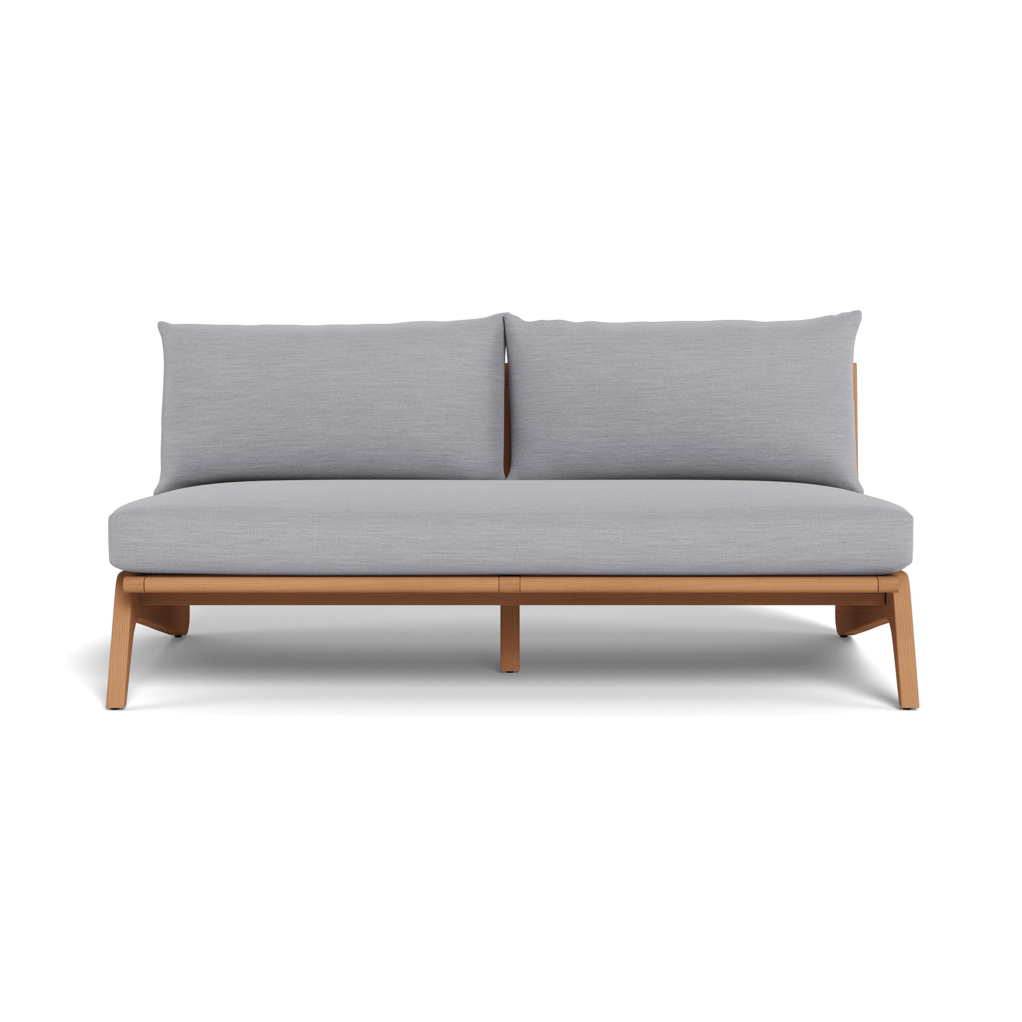Harbour Mlb Teak 2 Seat Armless Sofa