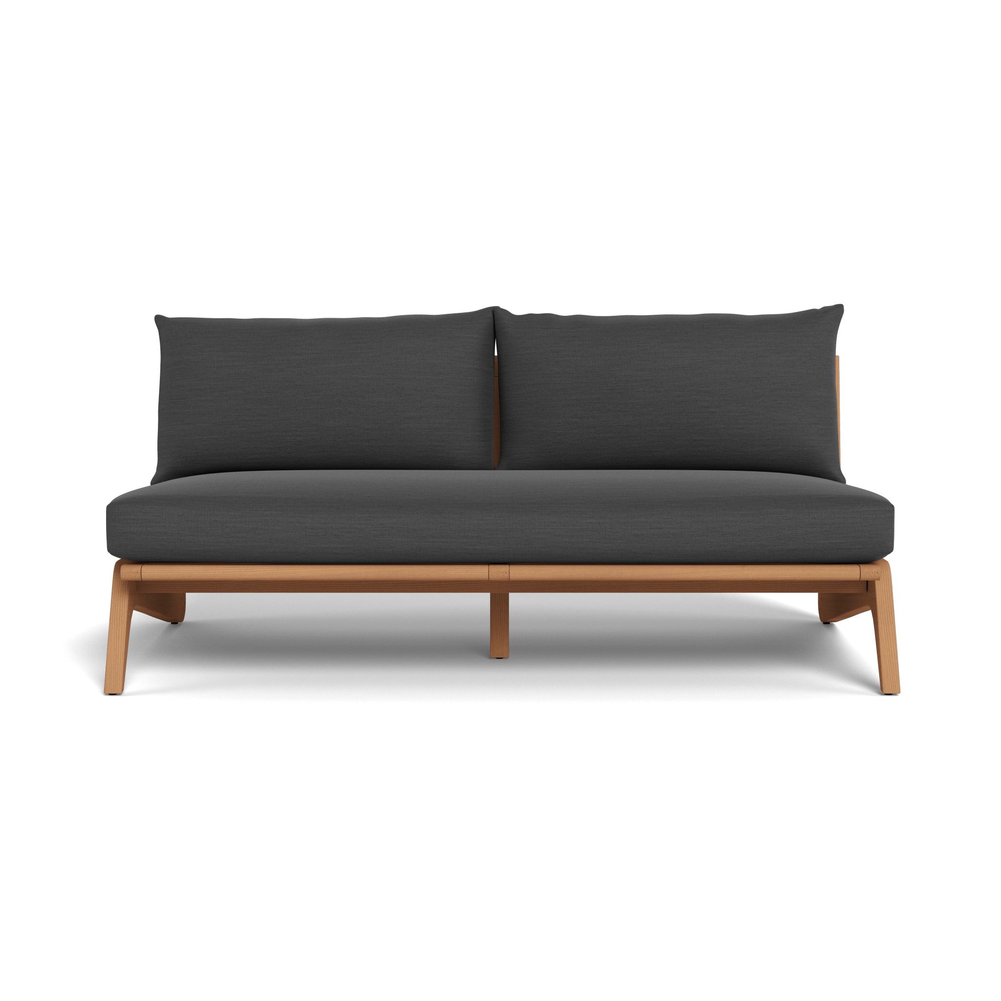 Harbour Mlb Teak 2 Seat Armless Sofa