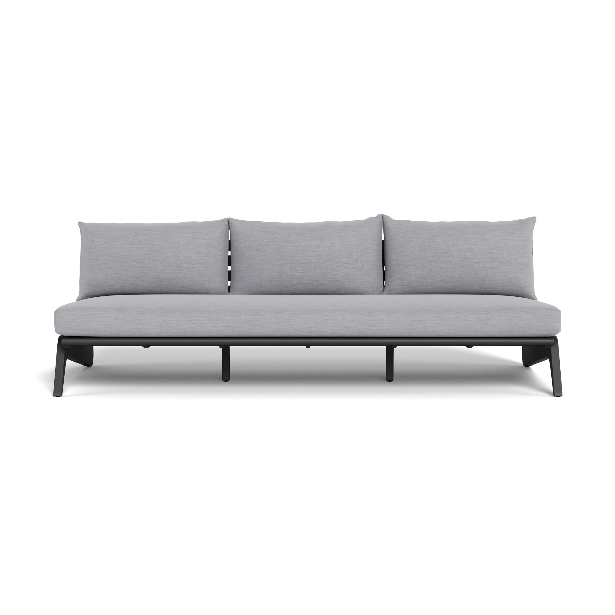 Harbour Mlb Aluminum 3 Seat Armless Sofa