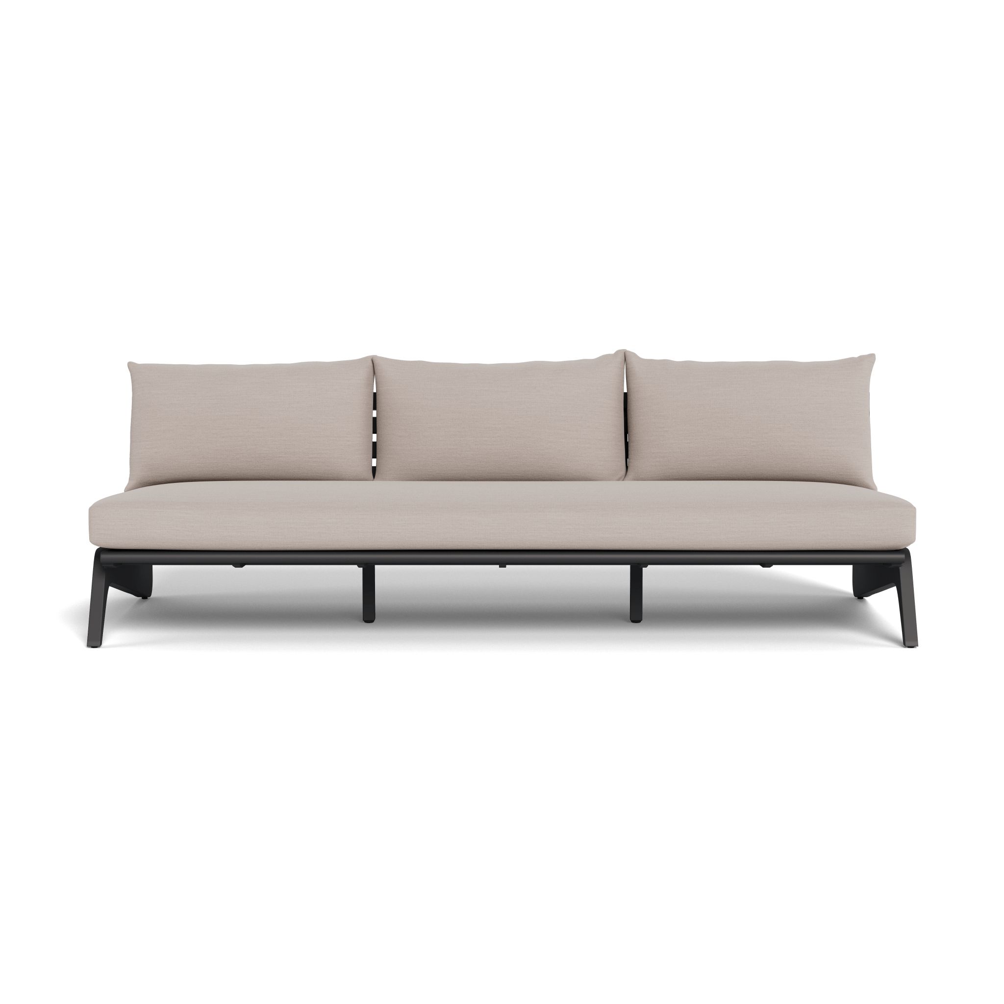 Harbour Mlb Aluminum 3 Seat Armless Sofa