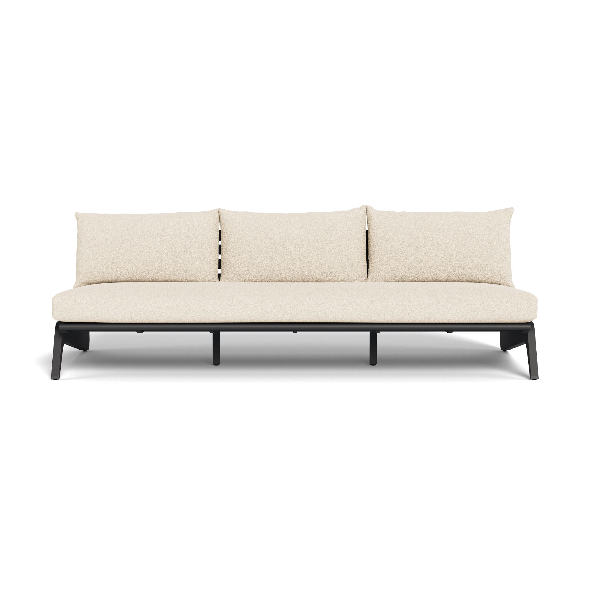 Harbour Mlb Aluminum 3 Seat Armless Sofa