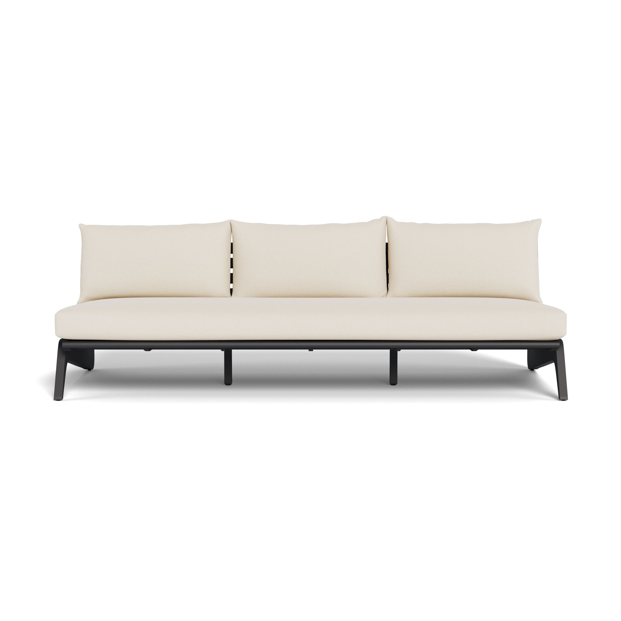 Harbour Mlb Aluminum 3 Seat Armless Sofa