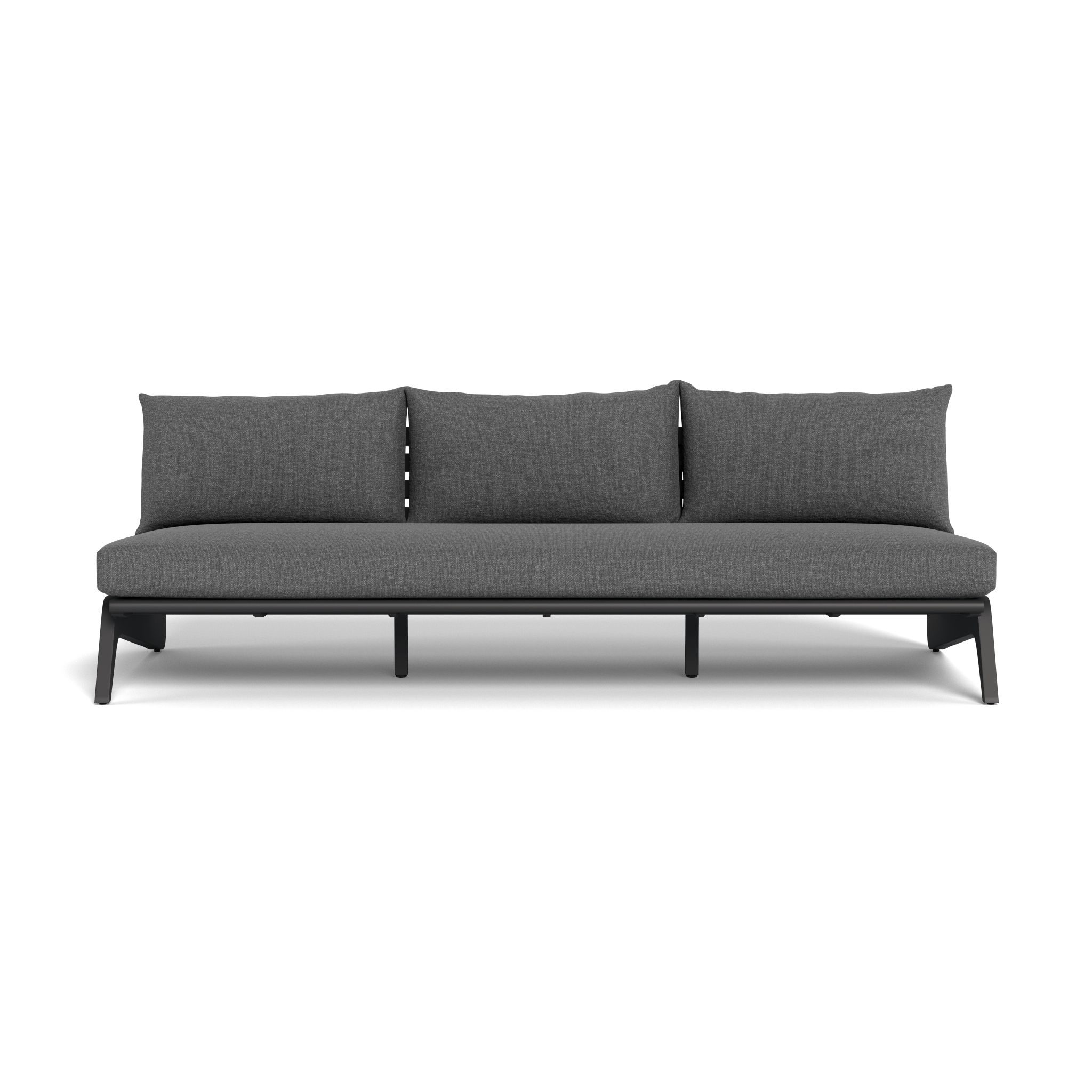 Harbour Mlb Aluminum 3 Seat Armless Sofa