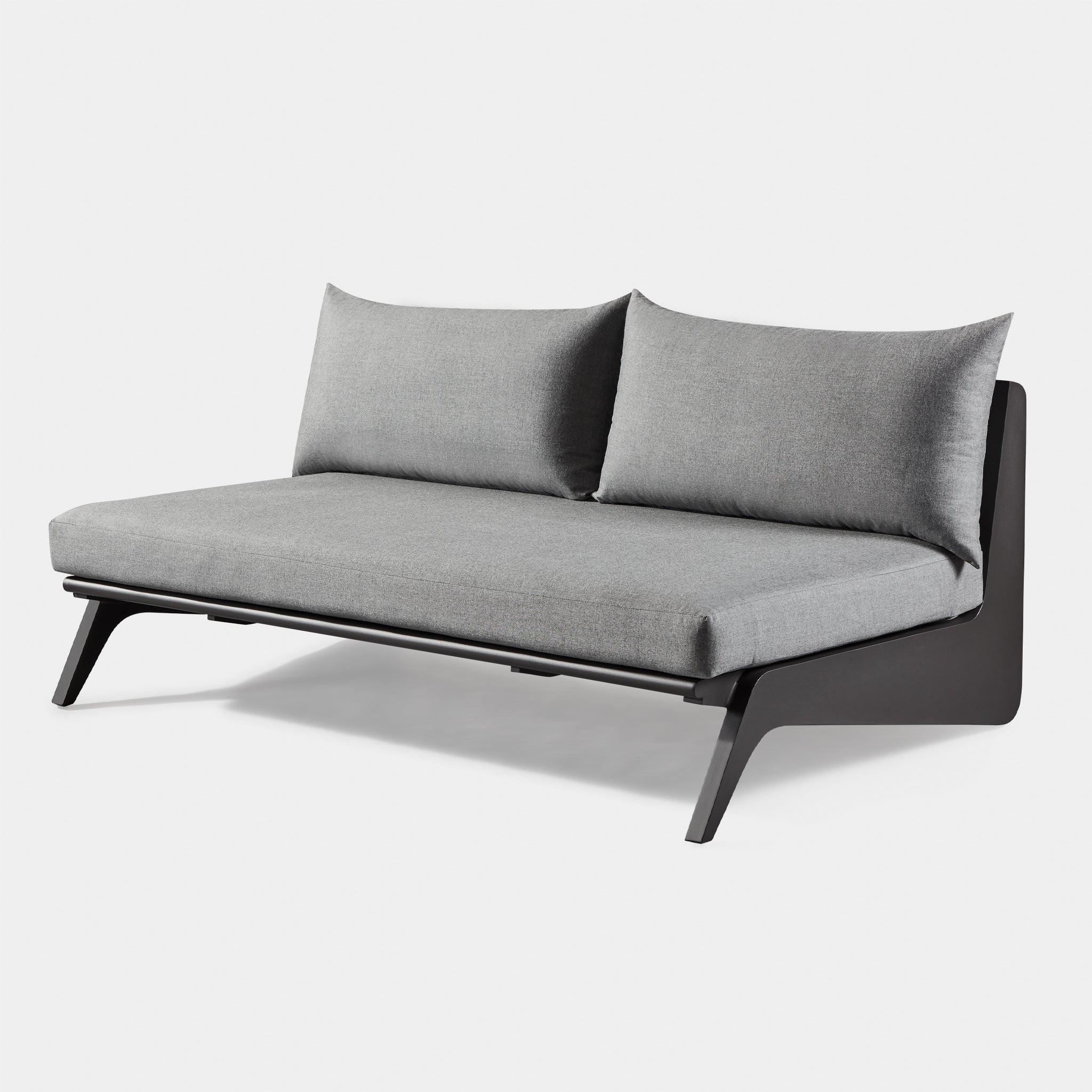 Harbour Mlb Aluminum 2 Seat Armless Sofa