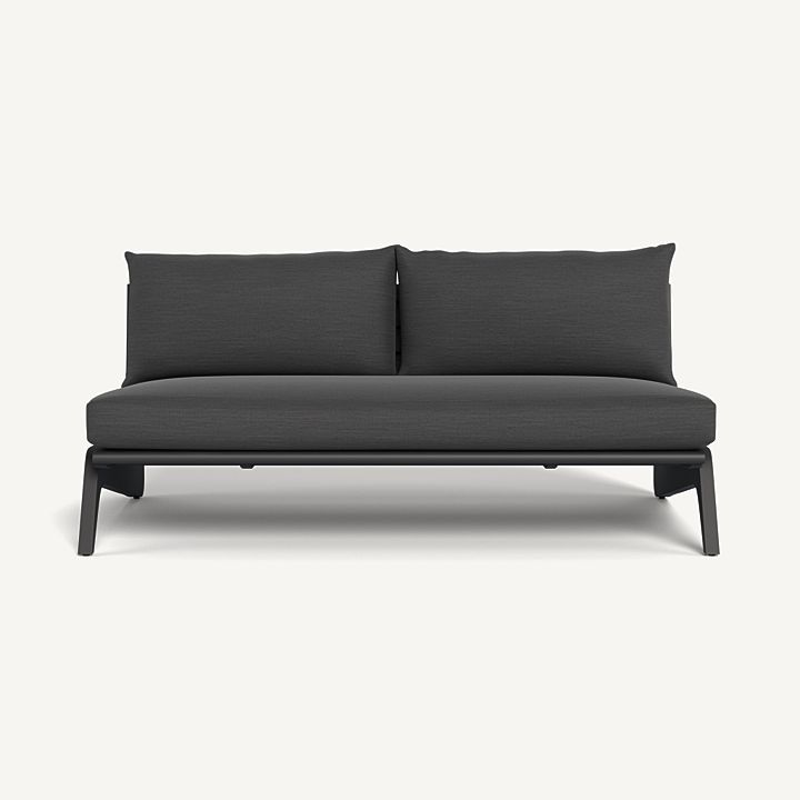 Harbour Mlb Aluminum 2 Seat Armless Sofa