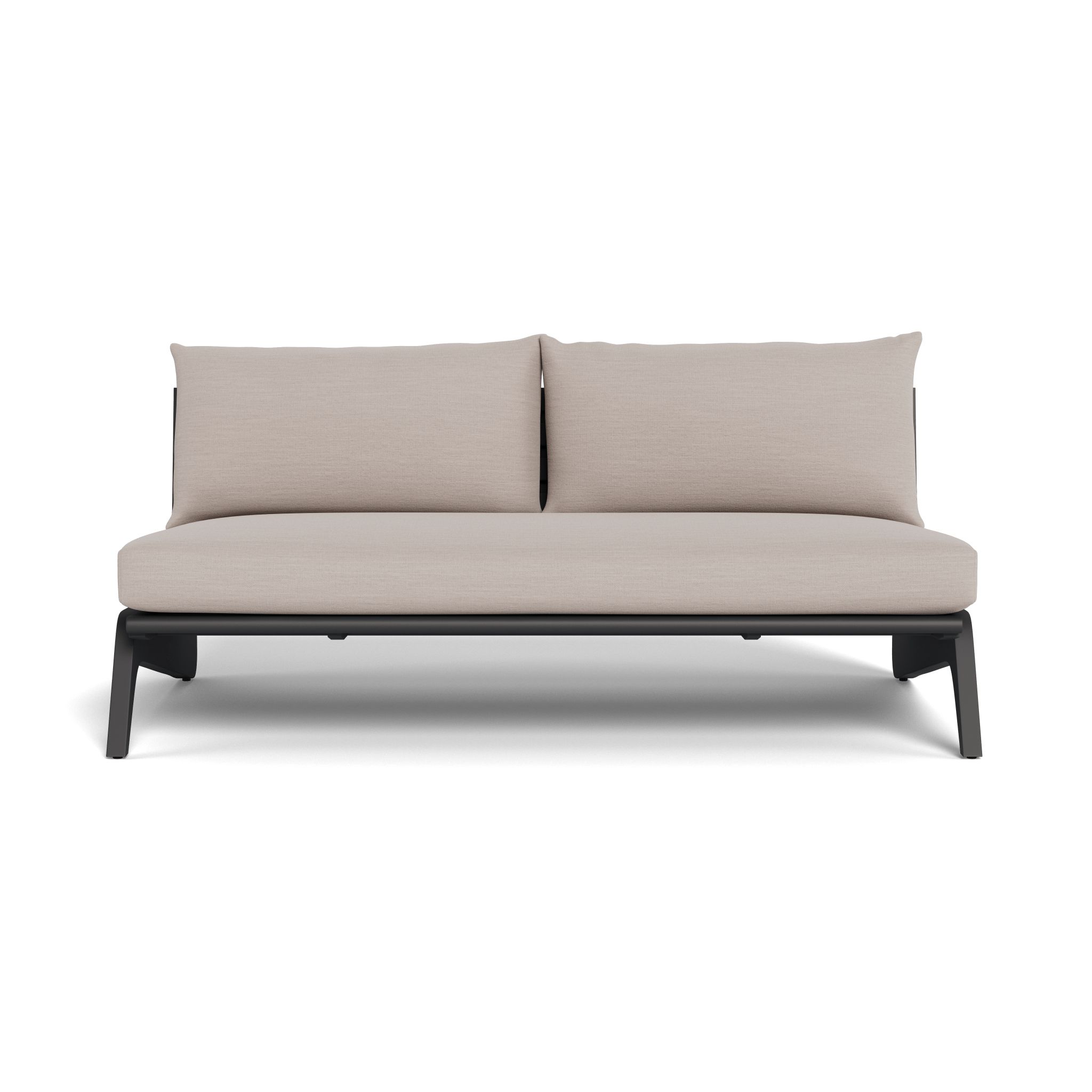 Harbour Mlb Aluminum 2 Seat Armless Sofa