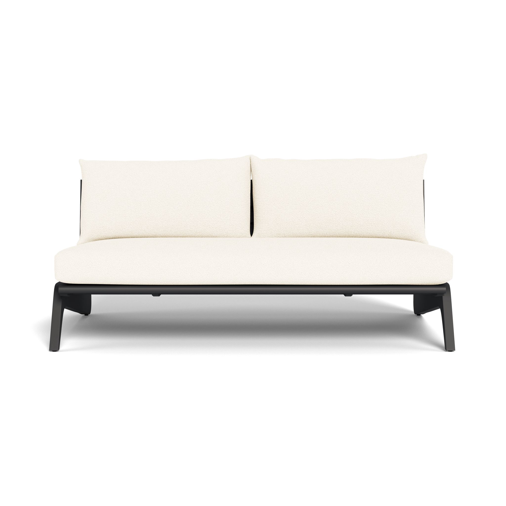Harbour Mlb Aluminum 2 Seat Armless Sofa