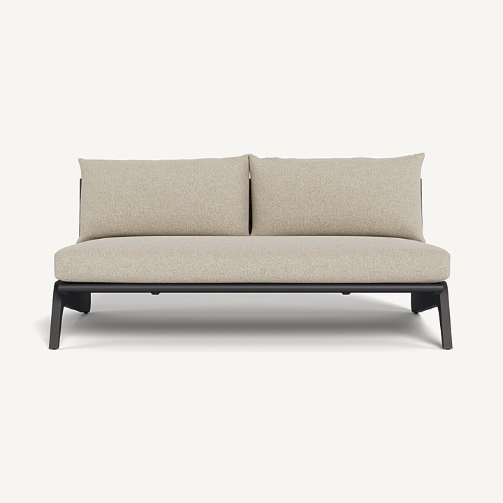 Harbour Mlb Aluminum 2 Seat Armless Sofa