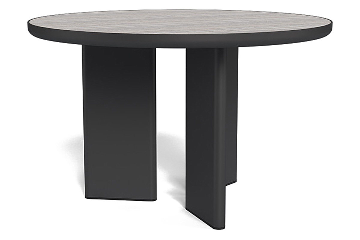 Harbour Moab 48" Round Dining Table - Aluminum Asteroid