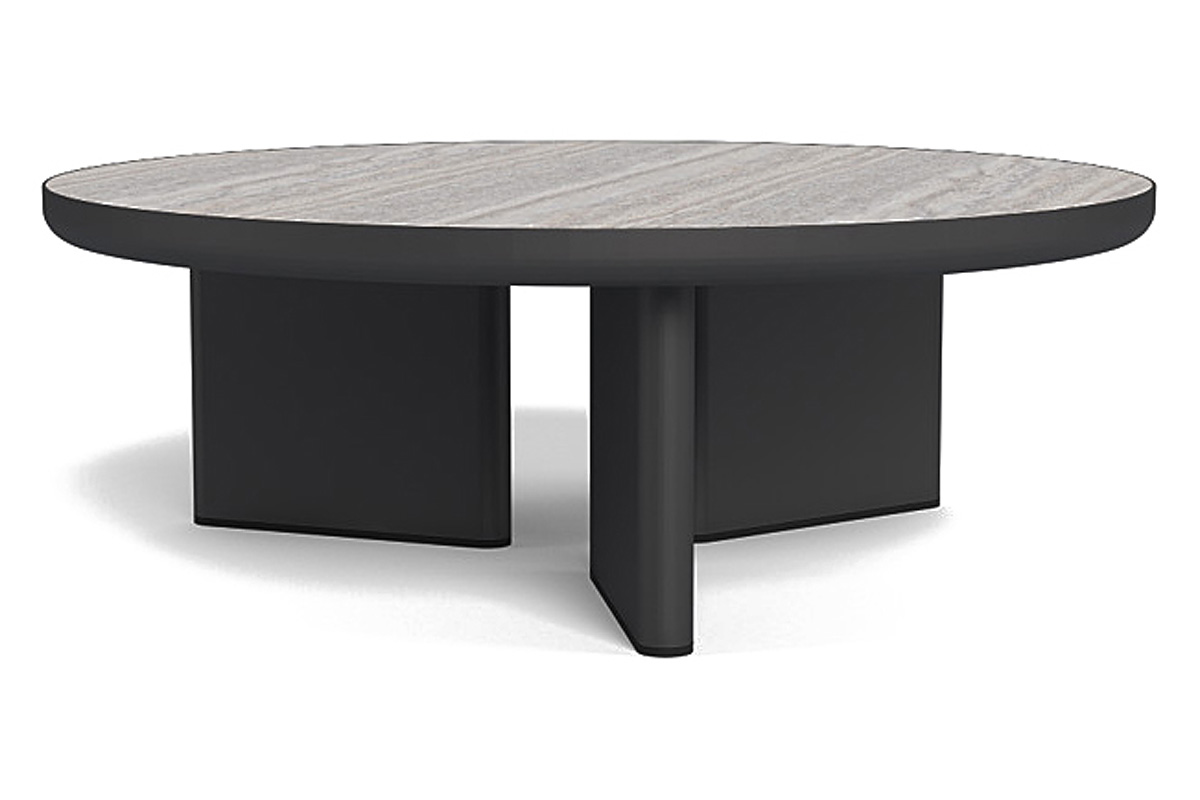 Harbour Moab Round Coffee Table - Aluminum Asteroid
