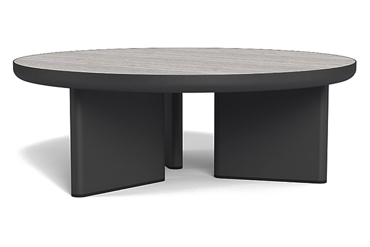 Harbour Moab Round Coffee Table - Aluminum Asteroid