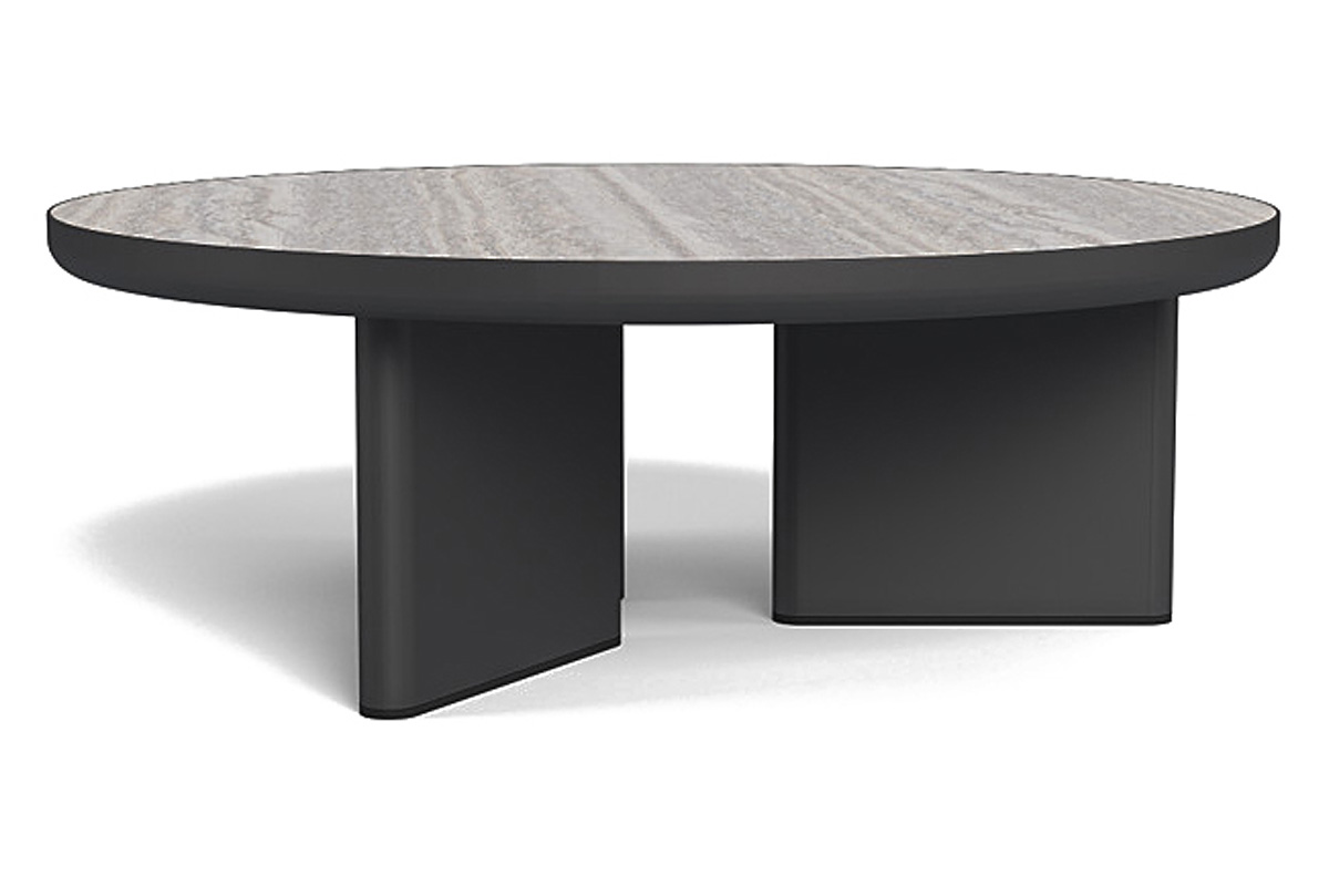 Harbour Moab Round Coffee Table - Aluminum Asteroid