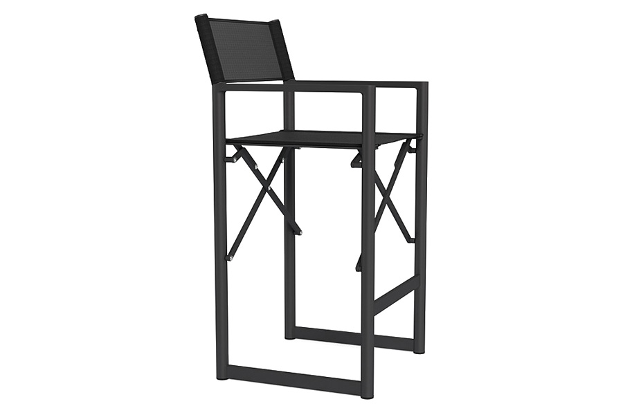 Harbour Pacific Aluminum Bar Stool - Aluminum Taupe / Batyline White