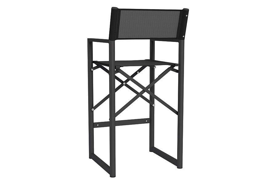 Harbour Pacific Aluminum Bar Stool - Aluminum Taupe / Batyline White