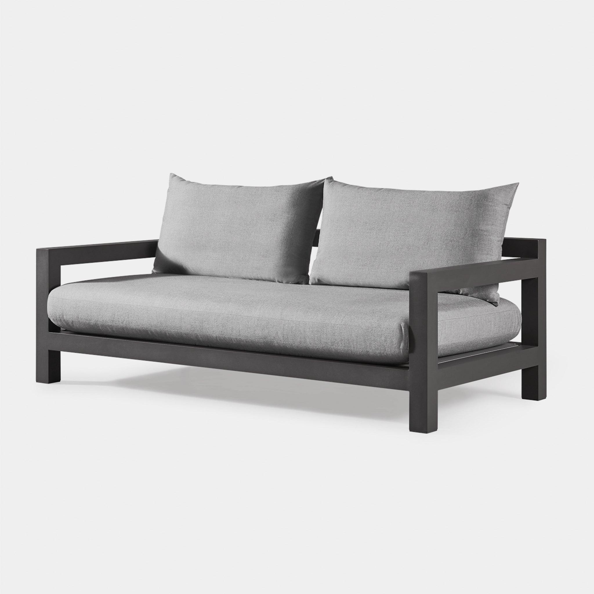 Harbour Pacific Aluminum 2 Seat Sofa - Aluminum Asteroid, Siesta Indigo, Batyline Silver