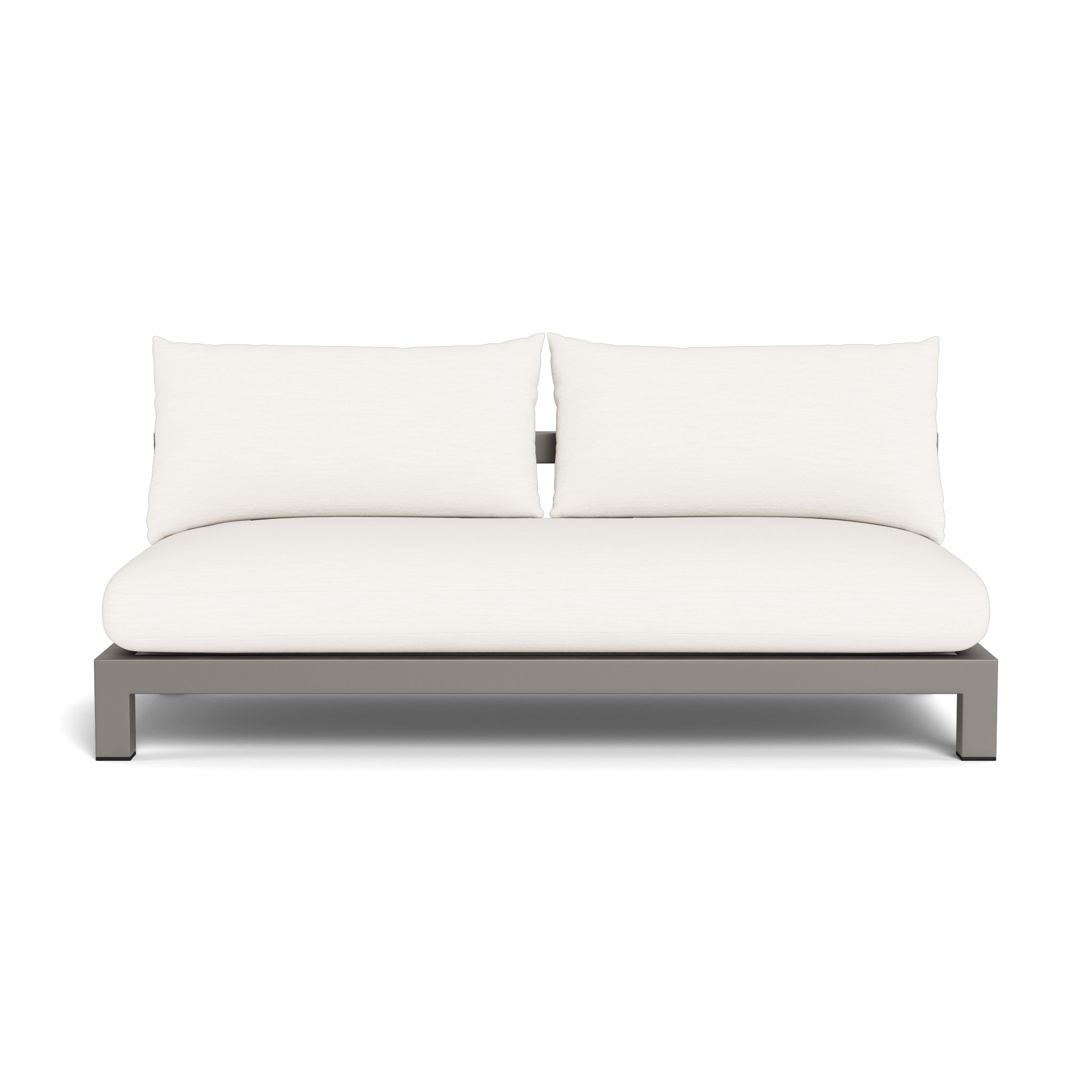 Harbour Pacific Aluminum 2 Seat Armless Sofa