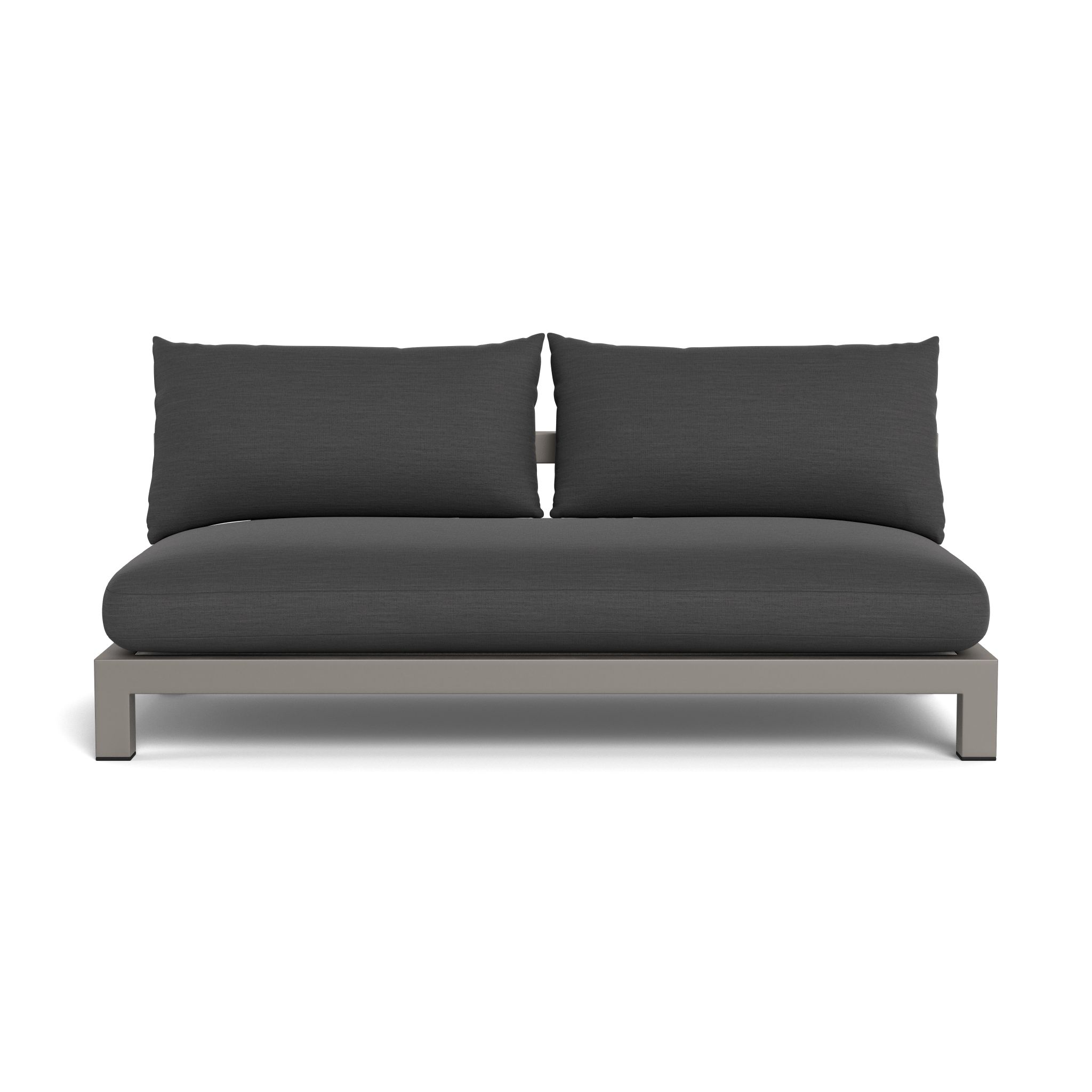 Harbour Pacific Aluminum 2 Seat Armless Sofa