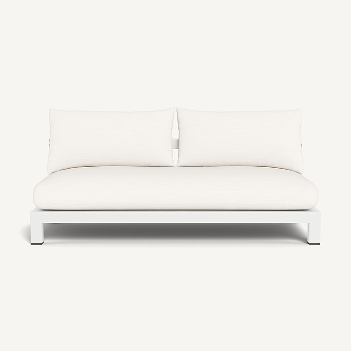 Harbour Pacific Aluminum 2 Seat Armless Sofa