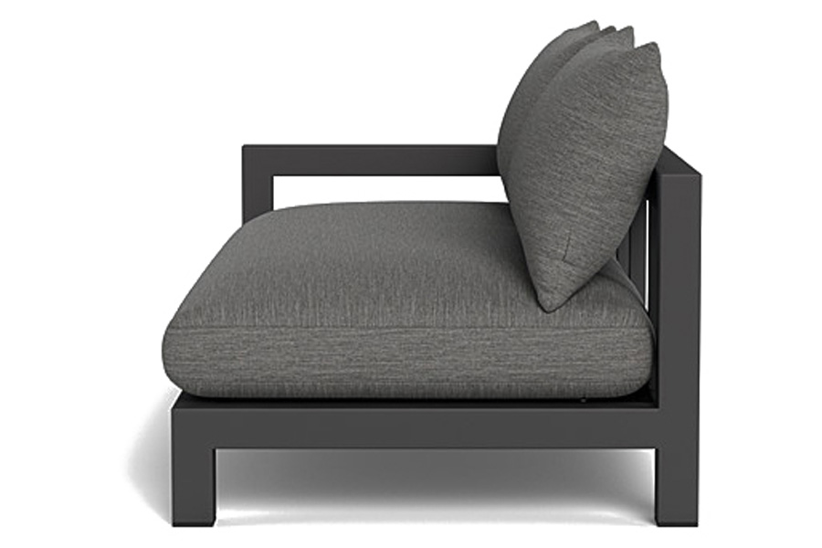 Harbour Pacific Aluminum 2 Seat 1 Arm - Aluminum Asteroid, Lisos Grafito