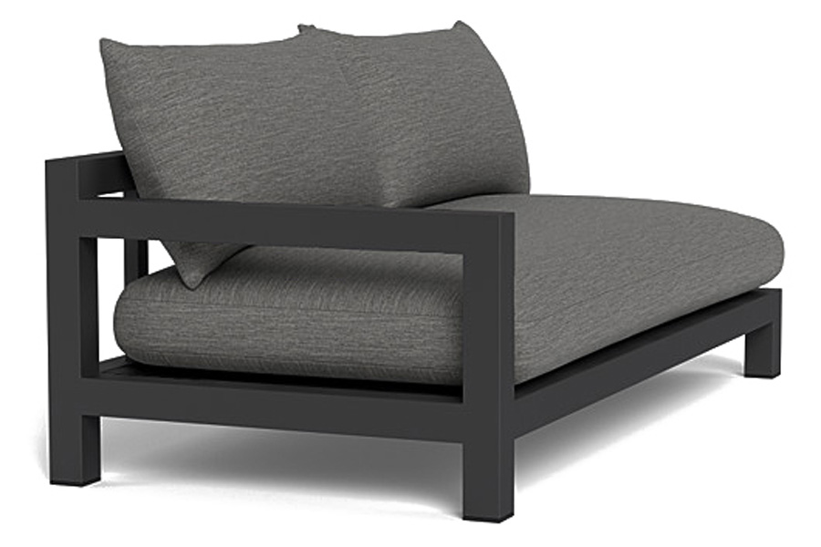 Harbour Pacific Aluminum 2 Seat 1 Arm - Aluminum Asteroid, Panama Grafito