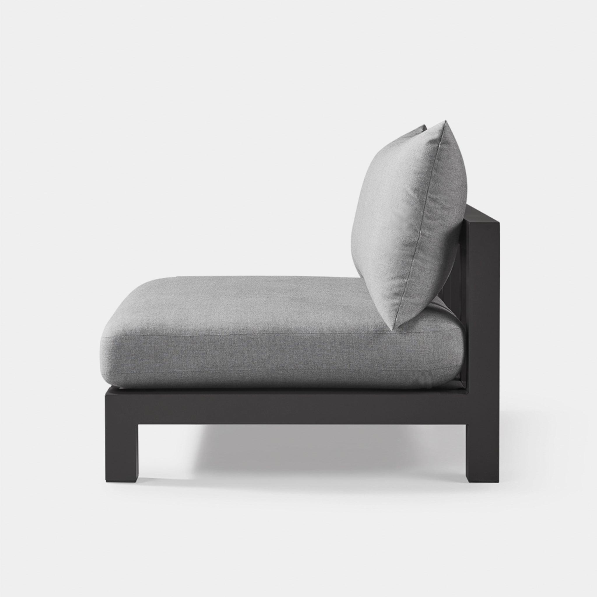 Harbour Pacific Aluminum Armless Single - Aluminum White / Panama Blanco / Batyline White