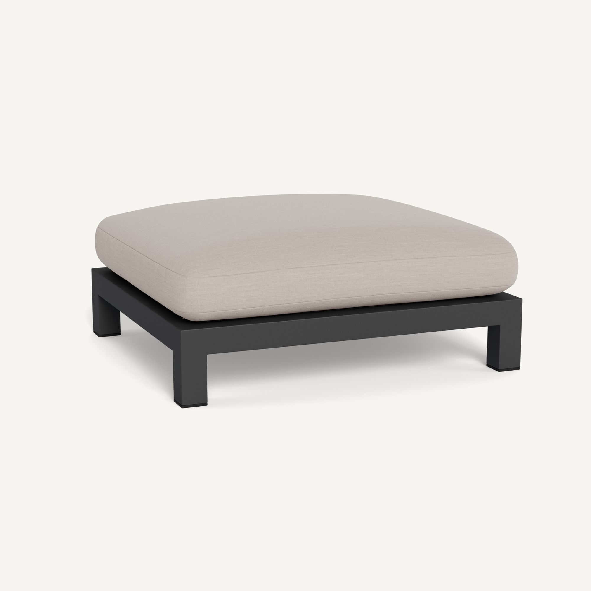 Harbour Pacific Aluminum Ottoman - Aluminum Asteroid / Panama Marble