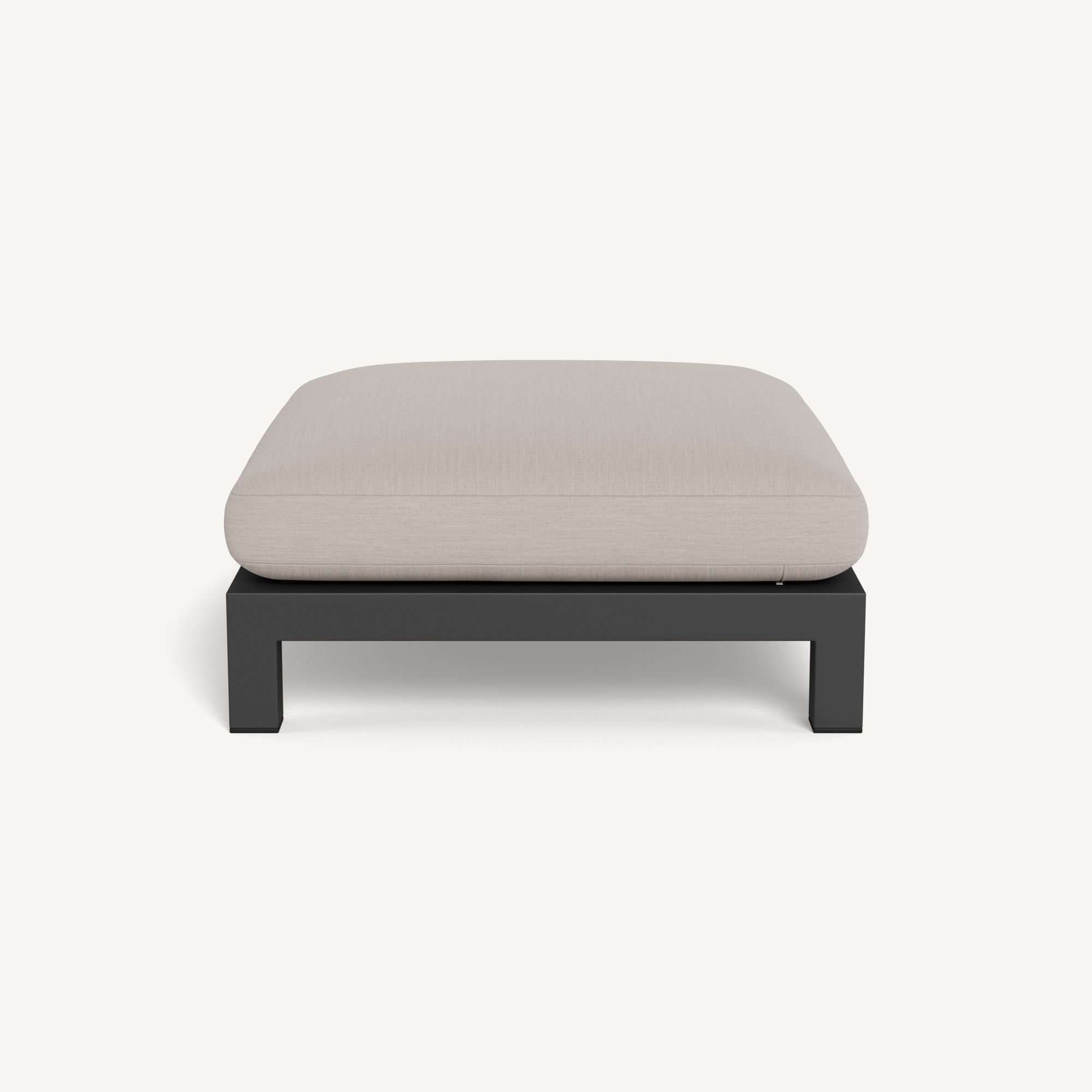 Harbour Pacific Aluminum Ottoman - Aluminum Asteroid / Panama Marble