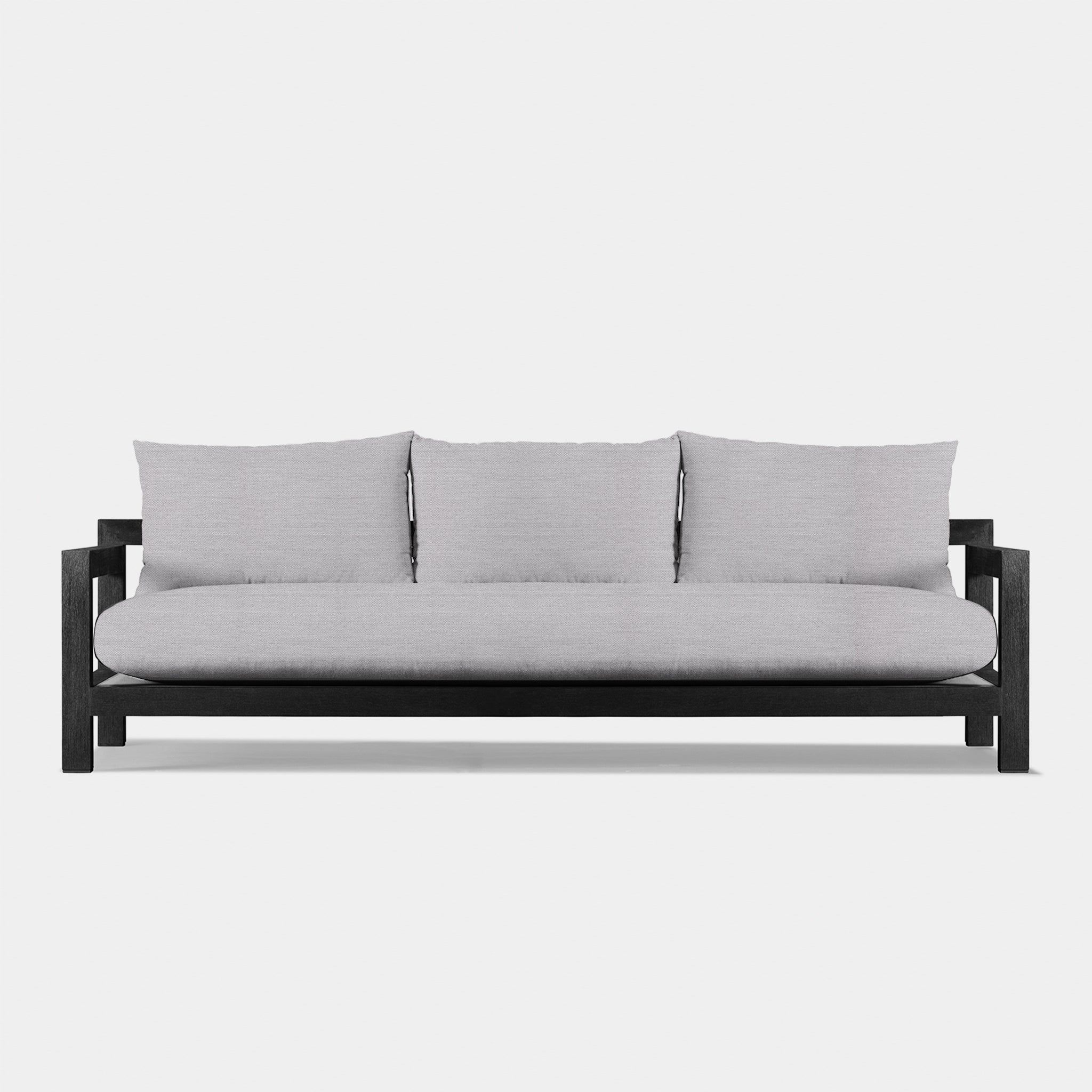 Harbour Pacific Teak 3 Seat Sofa - Teak Charcoal / Panama Cloud / Batyline Black