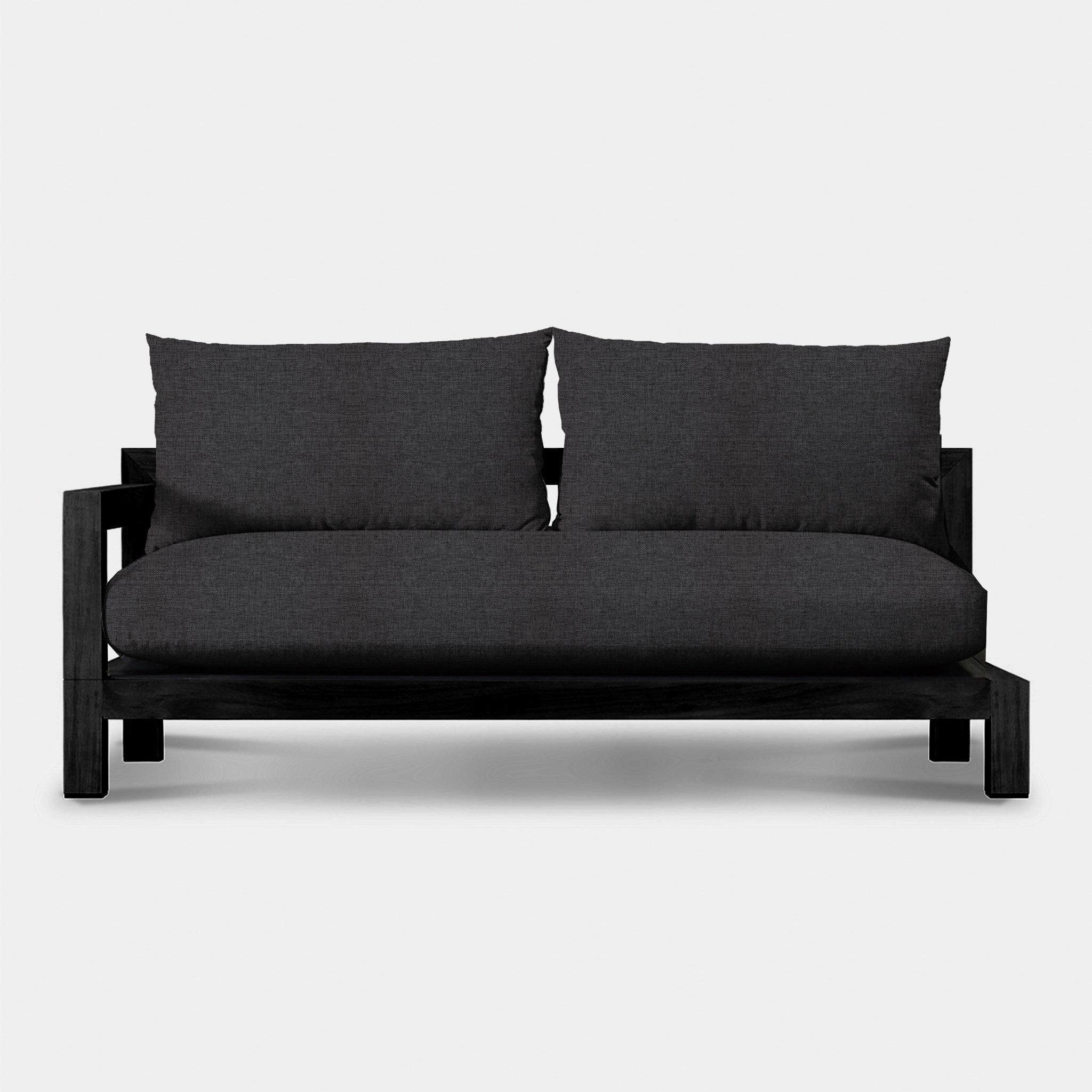 Harbour Pacific Teak 2 Seat 1 Arm - Teak Charcoal / Copacabana Midnight / Batyline Black